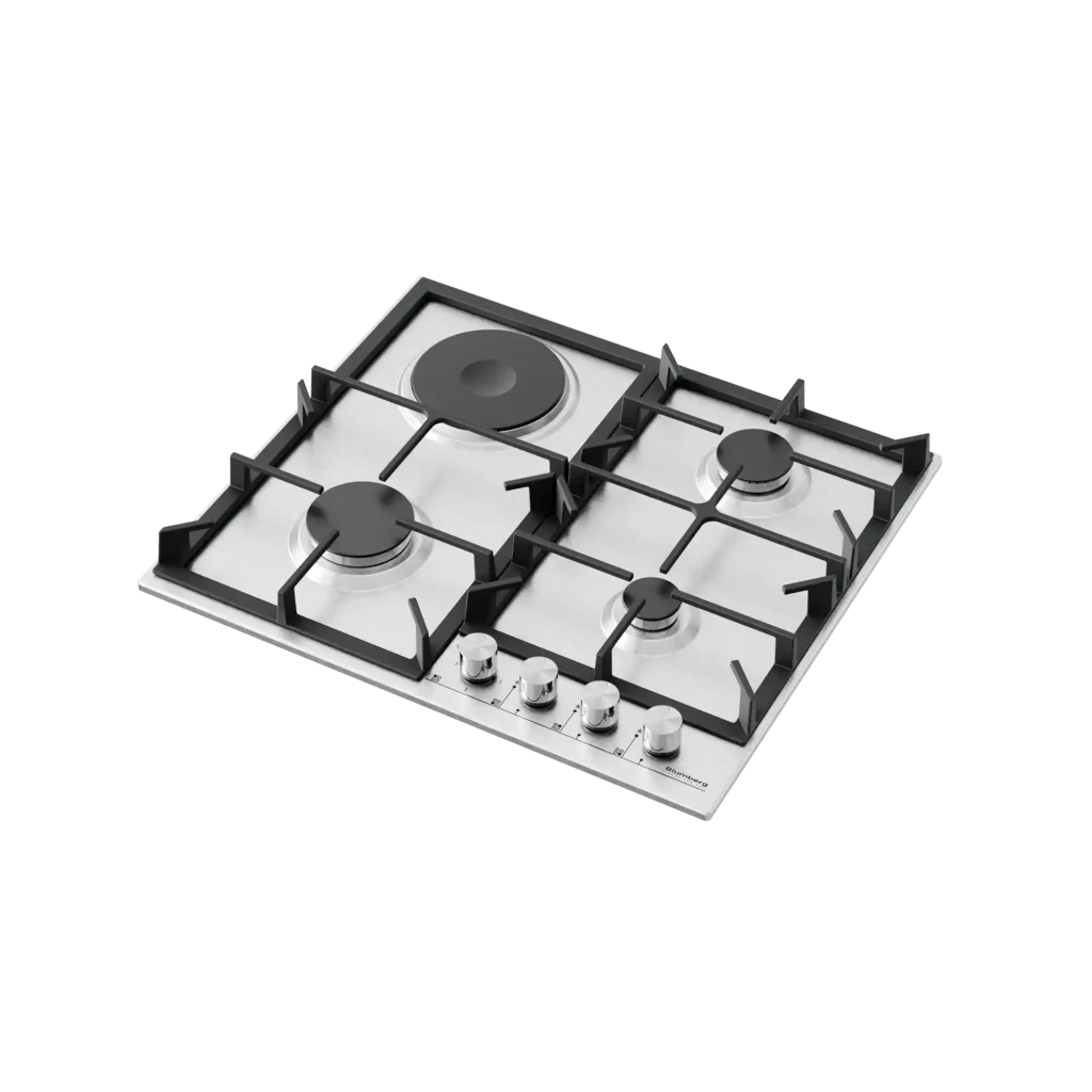 Встраиваемая газовая варочная панель BBI631X из нержавеющей стали с четырьмя конфорками