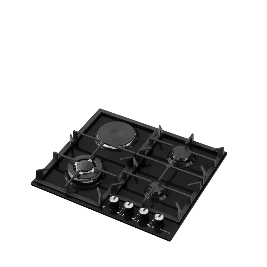 Встраиваемая черная газовая варочная панель BBI632B с четырьмя конфорками
