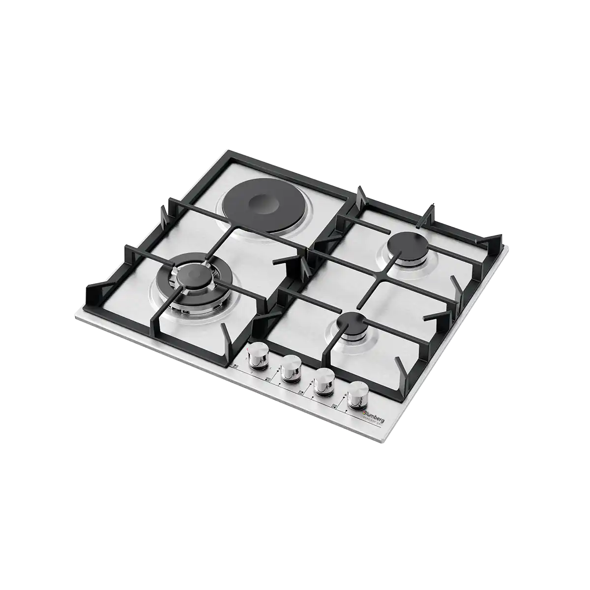 BBI632X stainless steel built-in gas hob with four burners and front control knobs