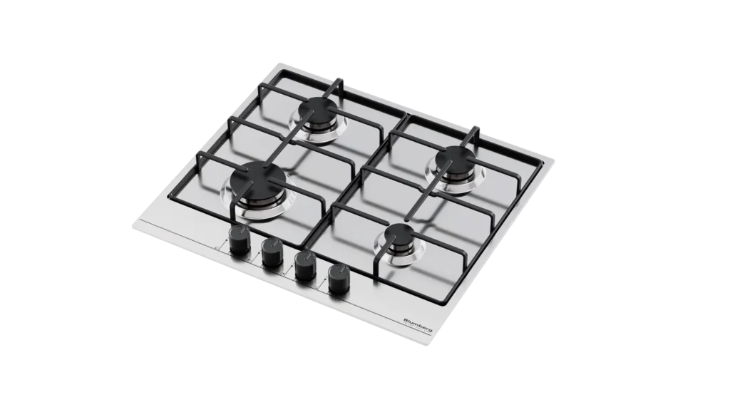 Встраиваемая газовая варочная панель BBI641X из нержавеющей стали с четырьмя конфорками