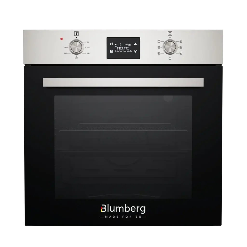 Встраиваемая духовка Blumberg BBO6031X с современным цифровым дисплеем и многофункциональными режимами приготовления