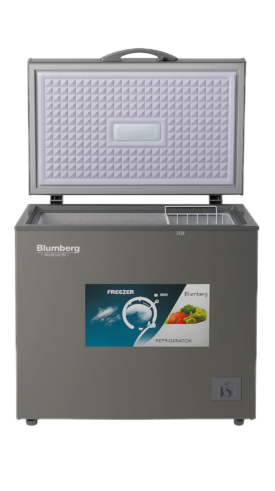 Refrigerator 250L, A+ energy efficiency, mechanical control, gray