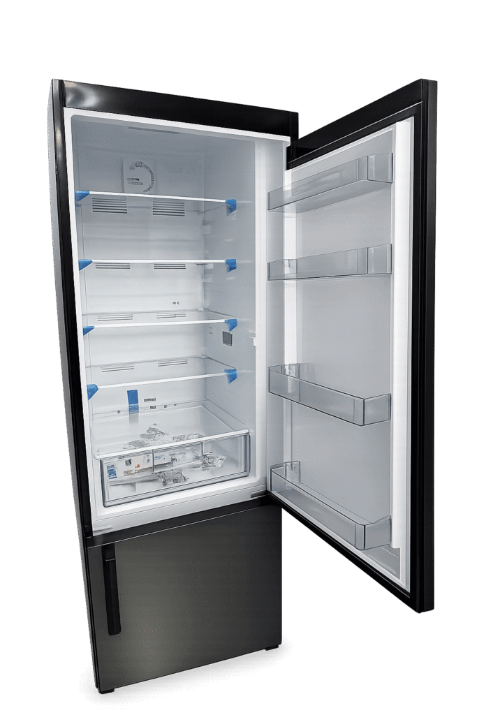 Refrigerator with open fridge section